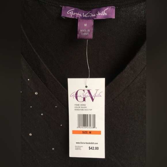 Gloria Vanderbilt V-Neck Top - NWT - Picture 7 of 8